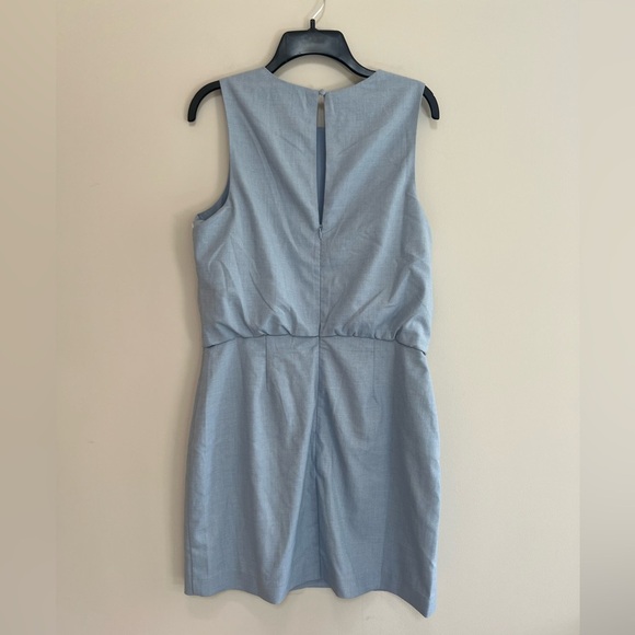 NWT Banana Republic Sculpted Blousant-Waist Mini Dress, Light Blue, size 8 - Picture 5 of 10